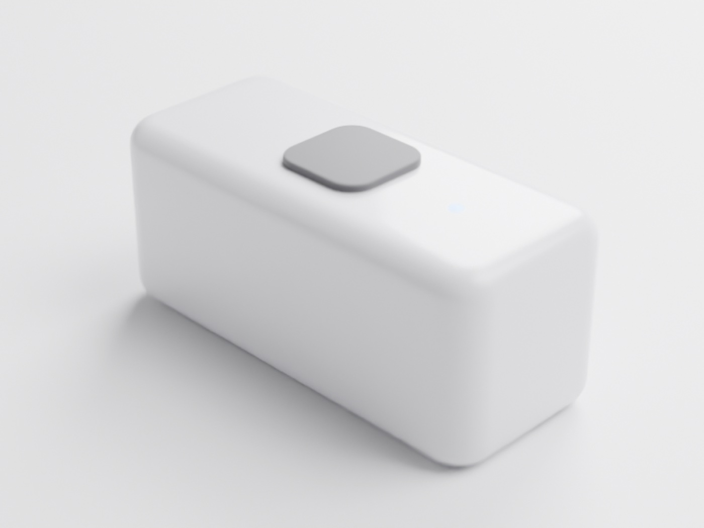 Well-finished matte plastic with the flush LED dot